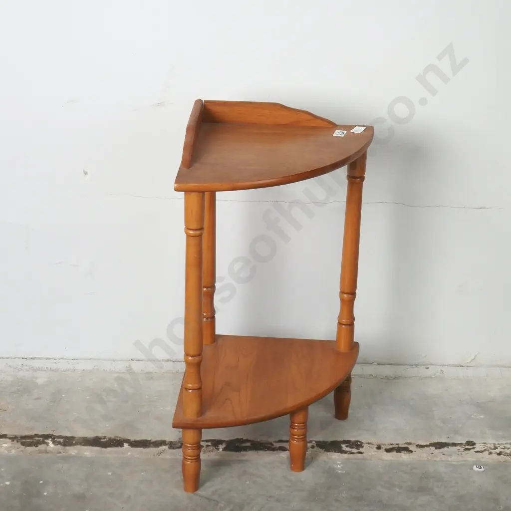 Light Oak Corner Two Shelf What-Not Image 1++