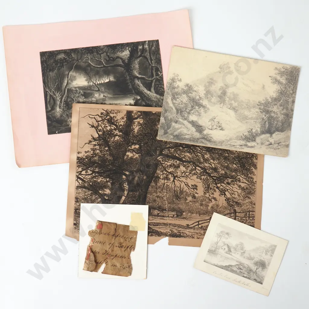 Artist Unknown - Rural Scenes, Mixed Media Image 1++
