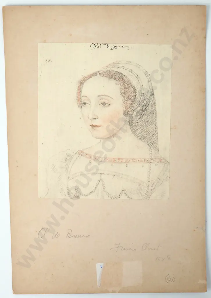 Francis Clouet - Claude de Beaune, Crayon Litho Image 1++