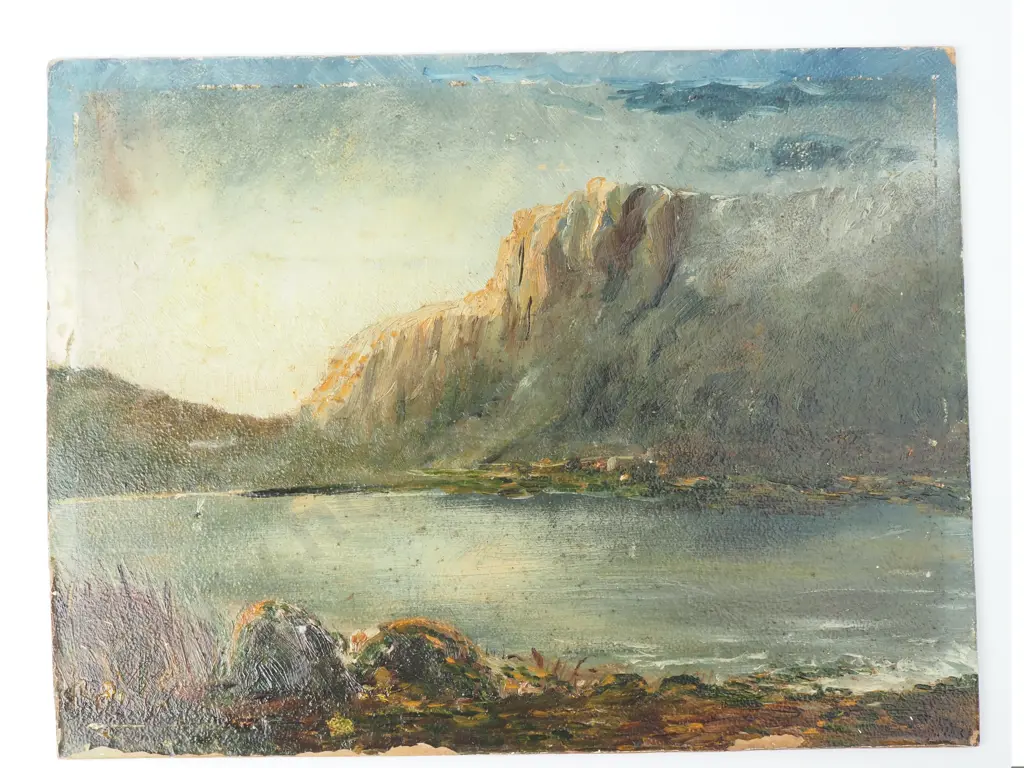 John/Henry Berry - Lake Scene, Oil Image 1++