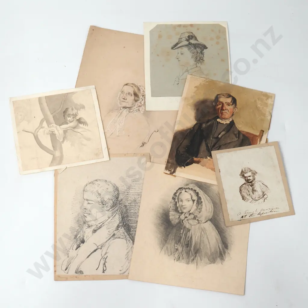 Artist Unknown - Miniature Portraits, Mixed Media Image 1++