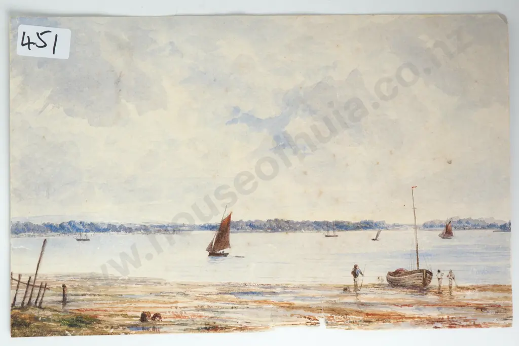 Artist Unknown- Seascape, Watercolour Image 1++