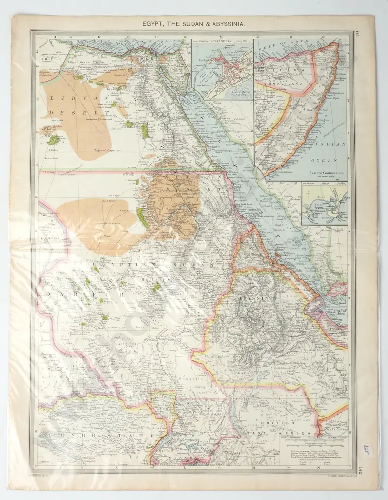 George Philip & Son Ltd - Egypt, The Sudan & Abyssinia, The Harmsworth Universal Atlas Image 1++