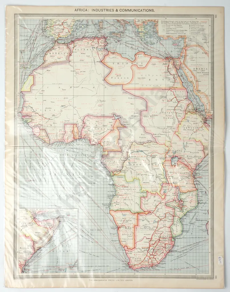 George Philip & Son Ltd - Africa: Industries & Communications, The Harmsworth Universal Atlas Image 1++