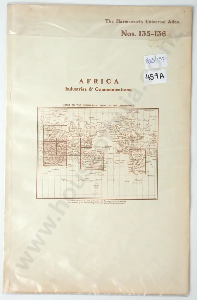 George Philip & Son Ltd - Africa: Industries & Communications, The Harmsworth Universal Atlas Image 1++