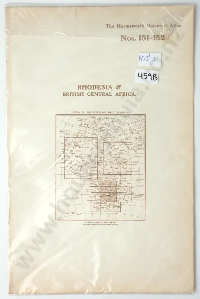 George Philip & Son Ltd - Rhodesia & British Central Africa, The Harmsworth Universal Atlas Image 1++