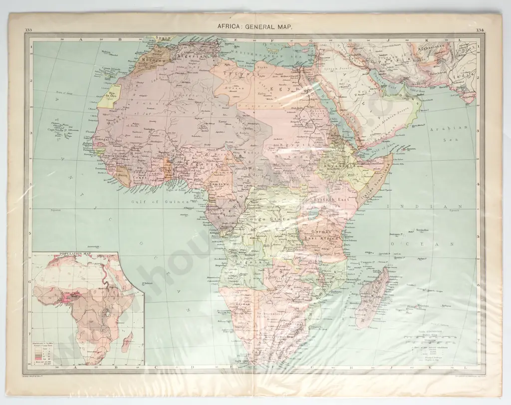 George Philip & Son Ltd - Africa: General Map, The Harmsworth Universal Atlas Image 1++