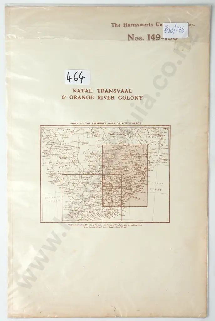 George Philip & Son Ltd - Natal, Orange River Colony & Transvaal, The Harmsworth Universal Atlas Image 1++