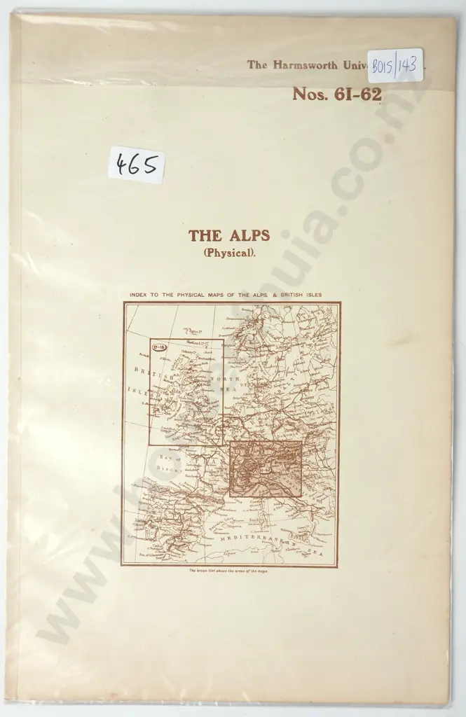 George Philip & Son Ltd - The Alps: Physical, The Harmsworth Universal Atlas Image 1++