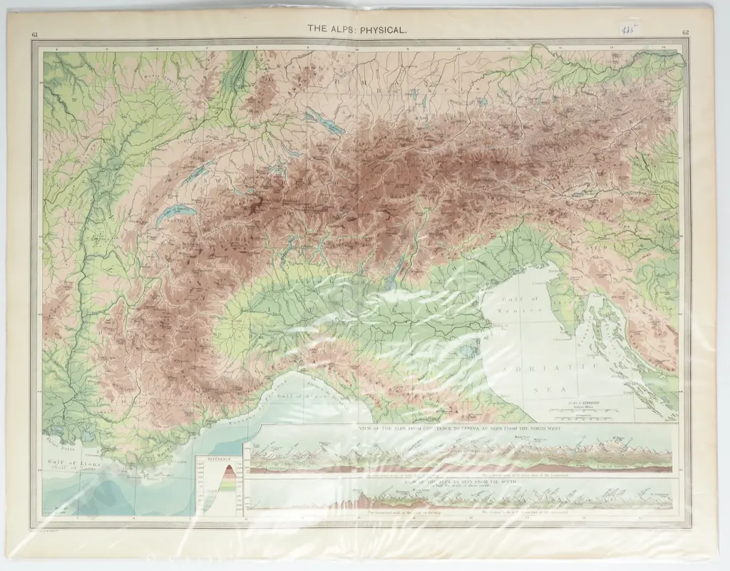 George Philip & Son Ltd - The Alps: Physical, The Harmsworth Universal Atlas Image 1++