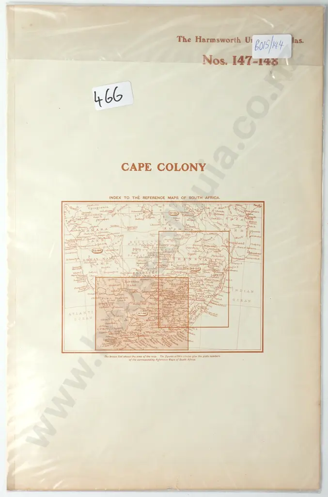 George Philip & Son Ltd - Cape Colony & The Diamond Fields, The Harmsworth Universal Atlas Image 1++