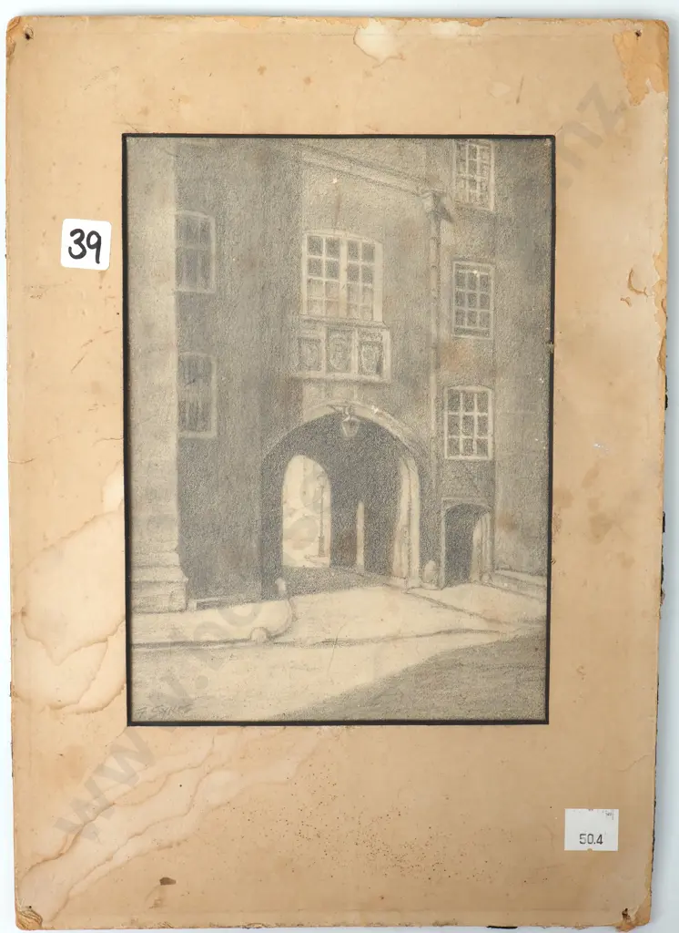 Fred Sykes - Lincoln's Inn Gateway, Pencil Image 1++