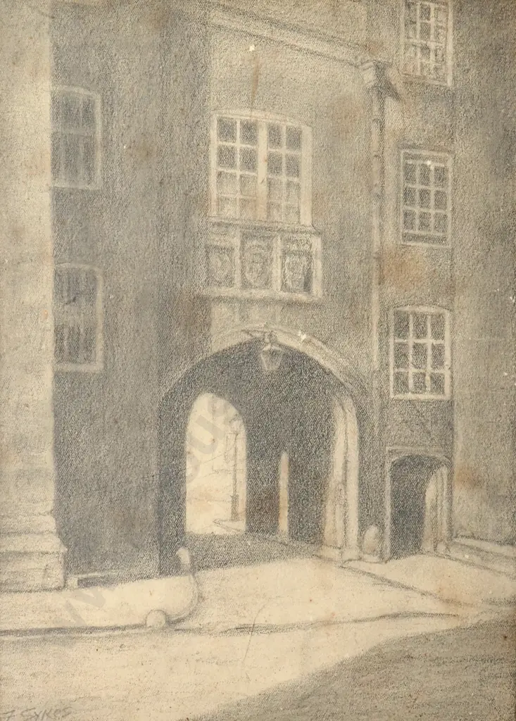 Fred Sykes - Lincoln's Inn Gateway, Pencil Image 1++