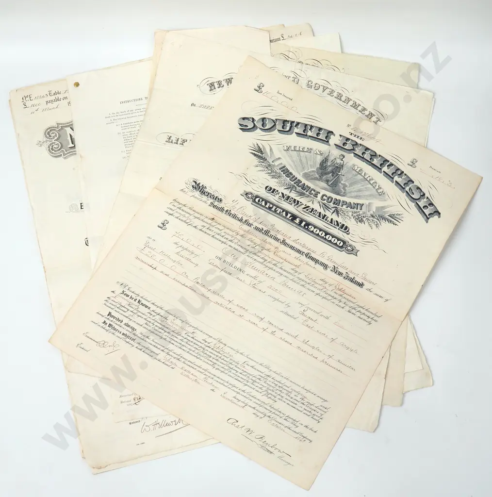 Insurance - Britain & New Zealand - 1901 earliest Image 1++