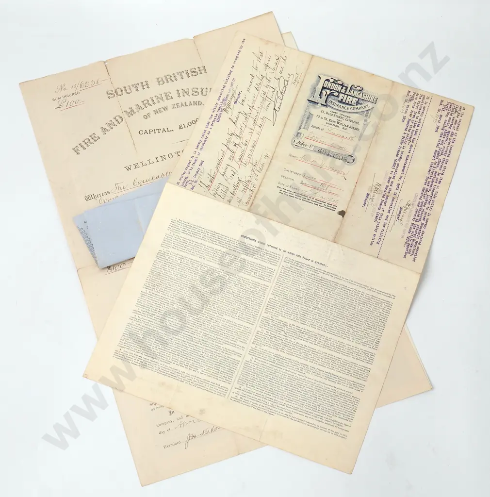 Insurance - England & New Zealand - 1906 earliest Image 1++