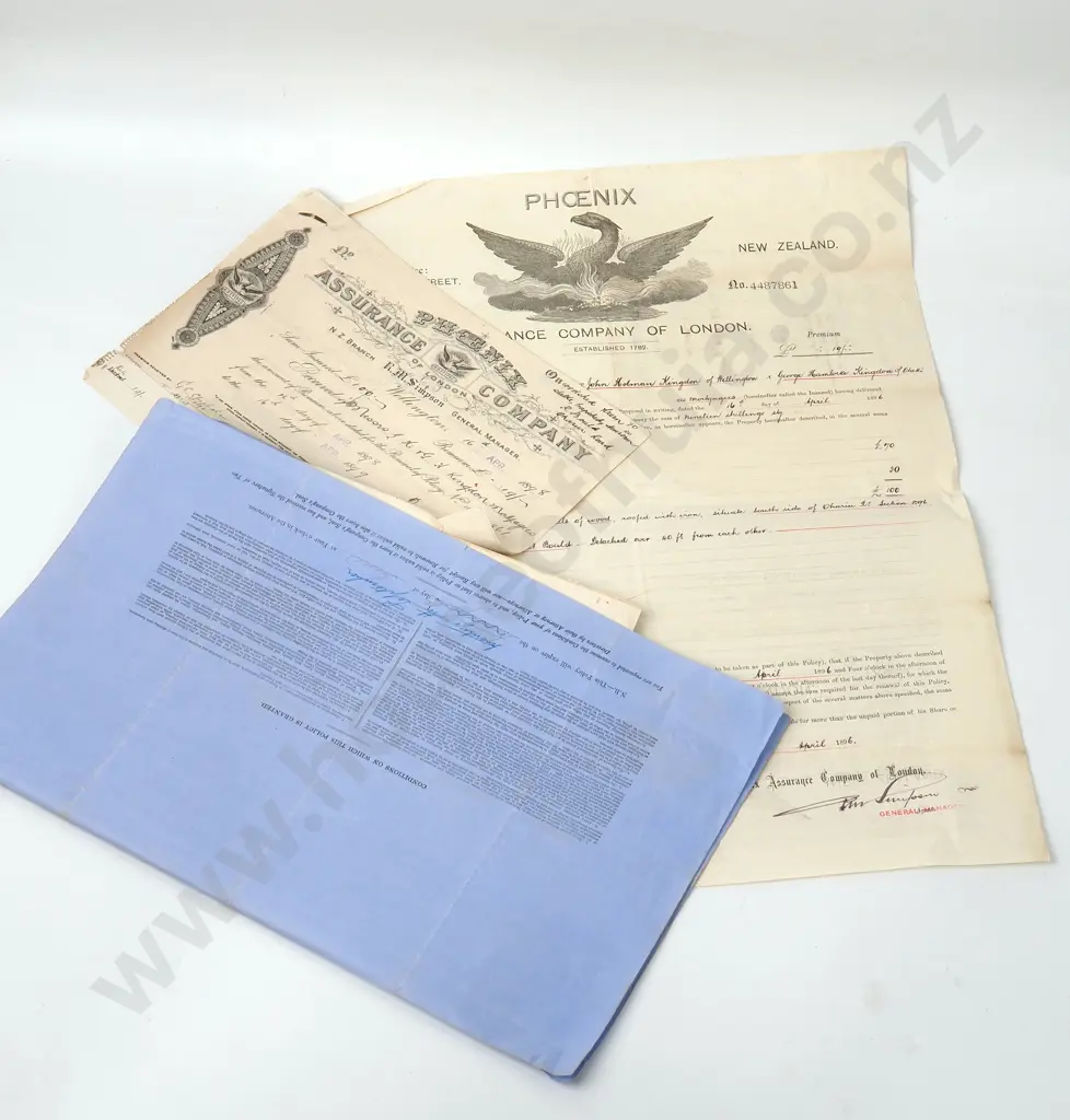 Insurance - New Zealand, Fire, Marine - 1868 earliest Image 1++