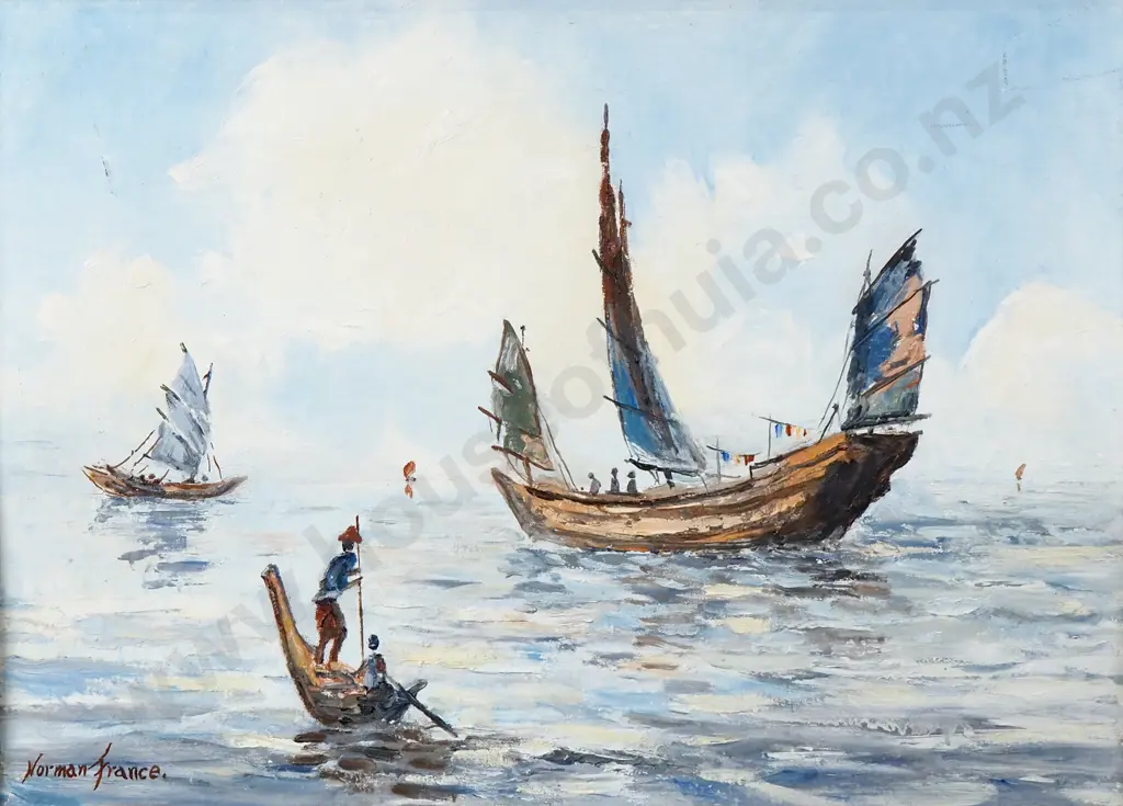 Norman France: Seascape w Junks Image 1++