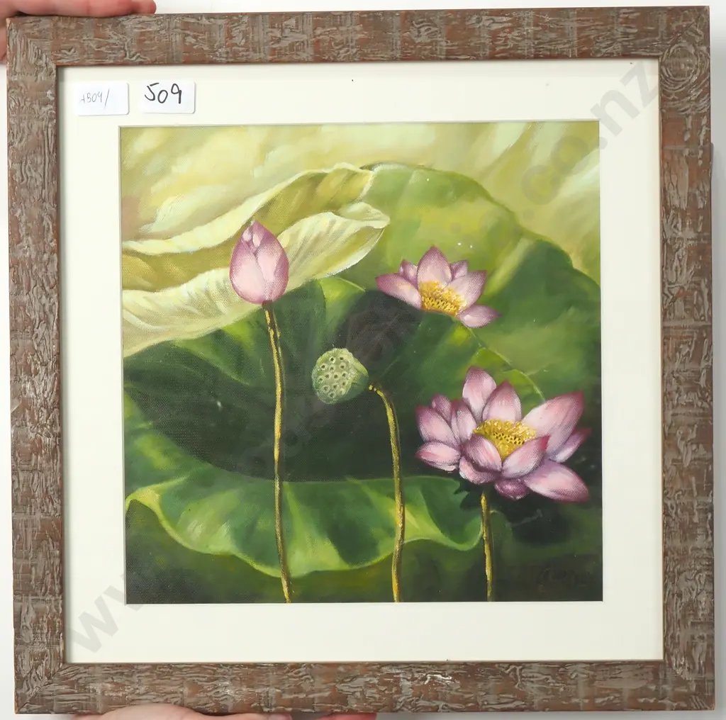 Artist Indeschiperable: Still Life w Lotus Flowers Image 1++