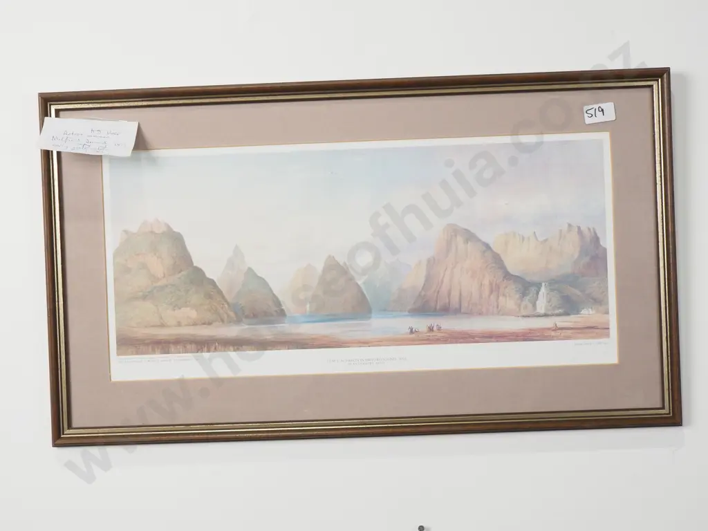 Unknown Artist - Acheron in the Milford Sound, Print Image 1++