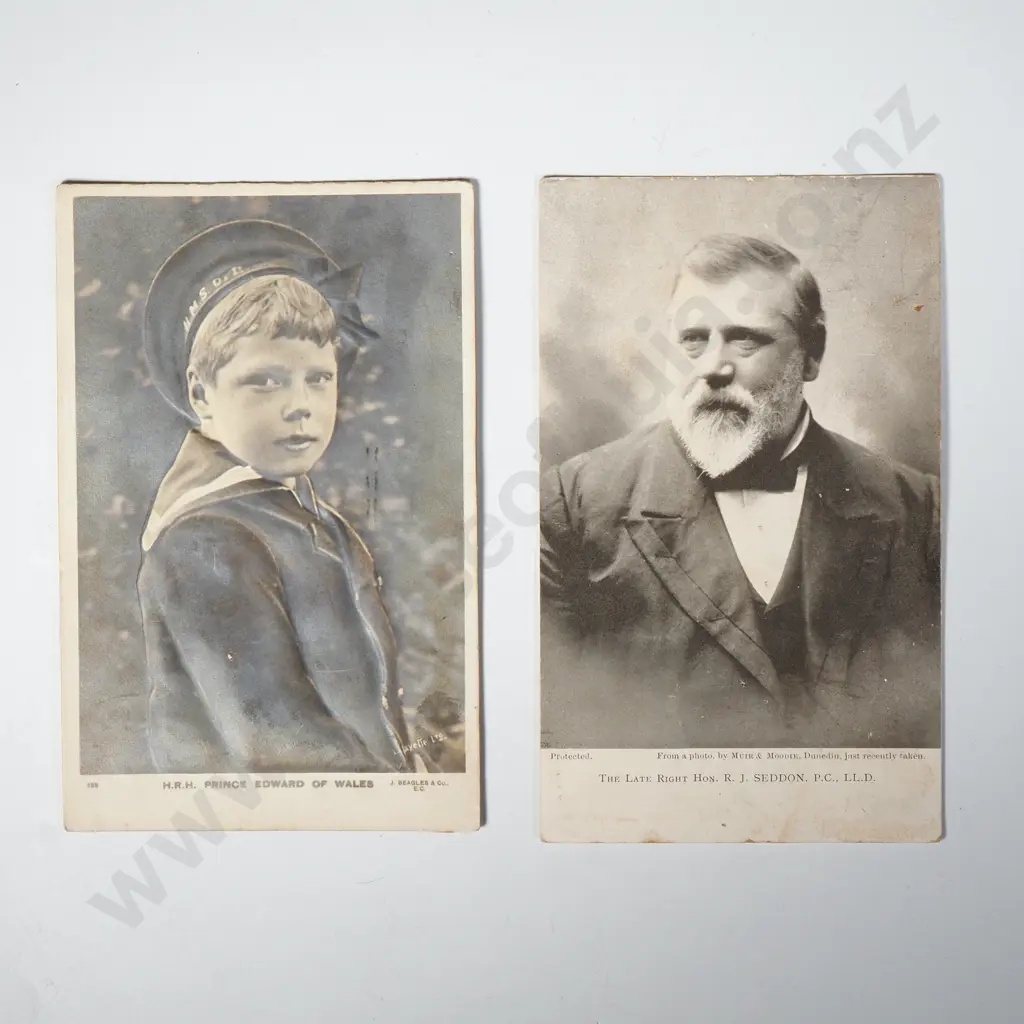 Two Antique Postcards - Seddon & Prince of Wales  Image 1++