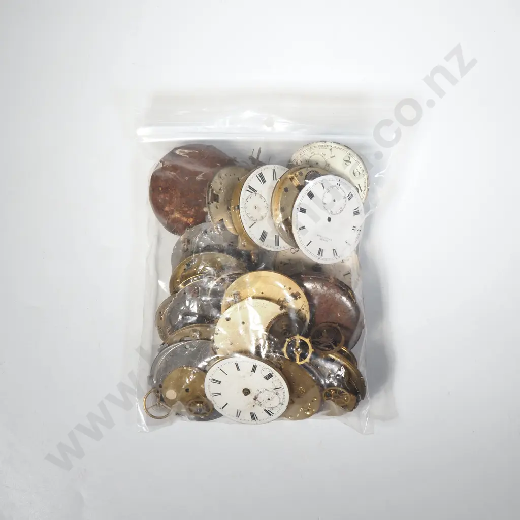 Quantity of Vintage Watch Parts Including Faces w Movements Image 1++