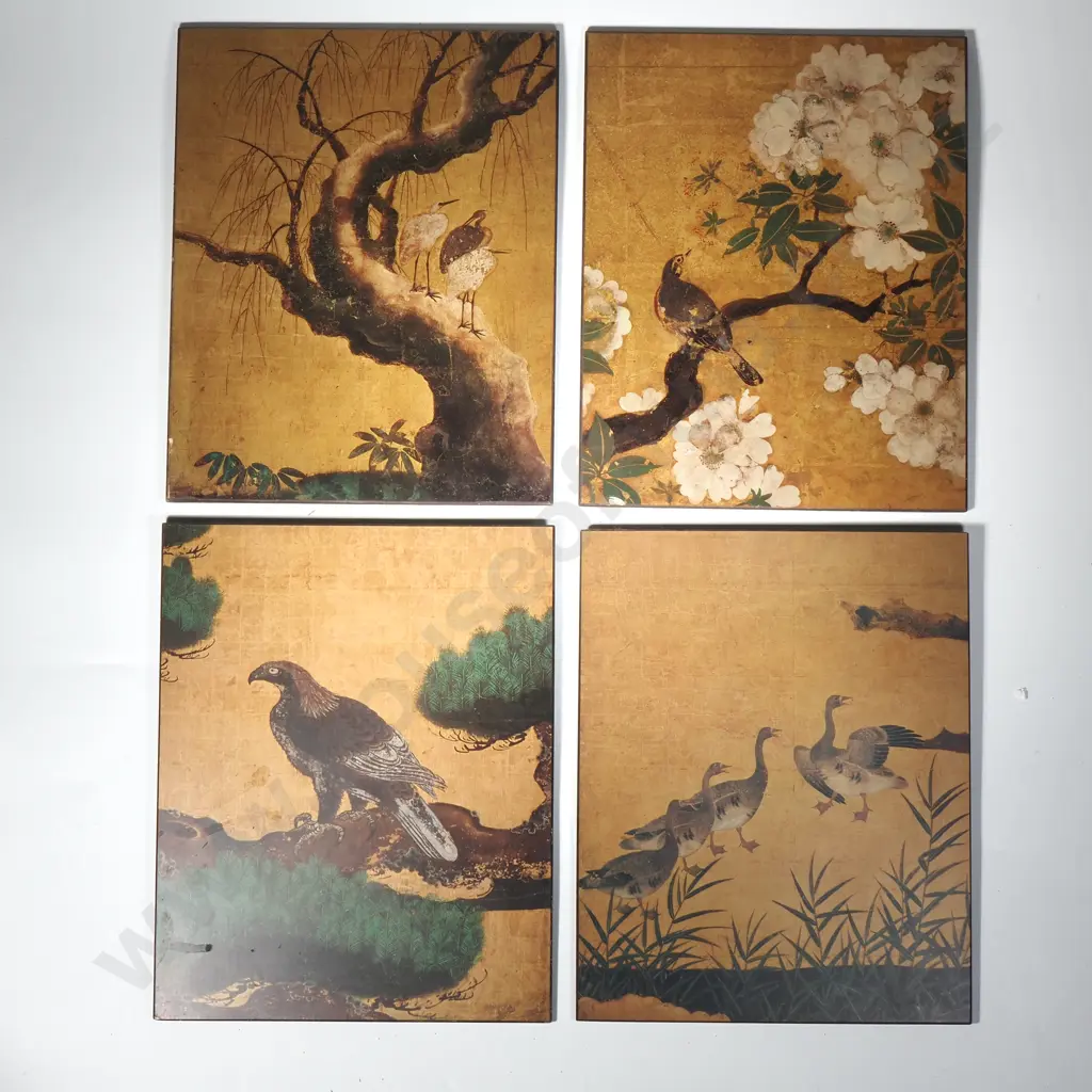 Nijo Castle - Japanese Birds, Lacquered Panels Image 1++