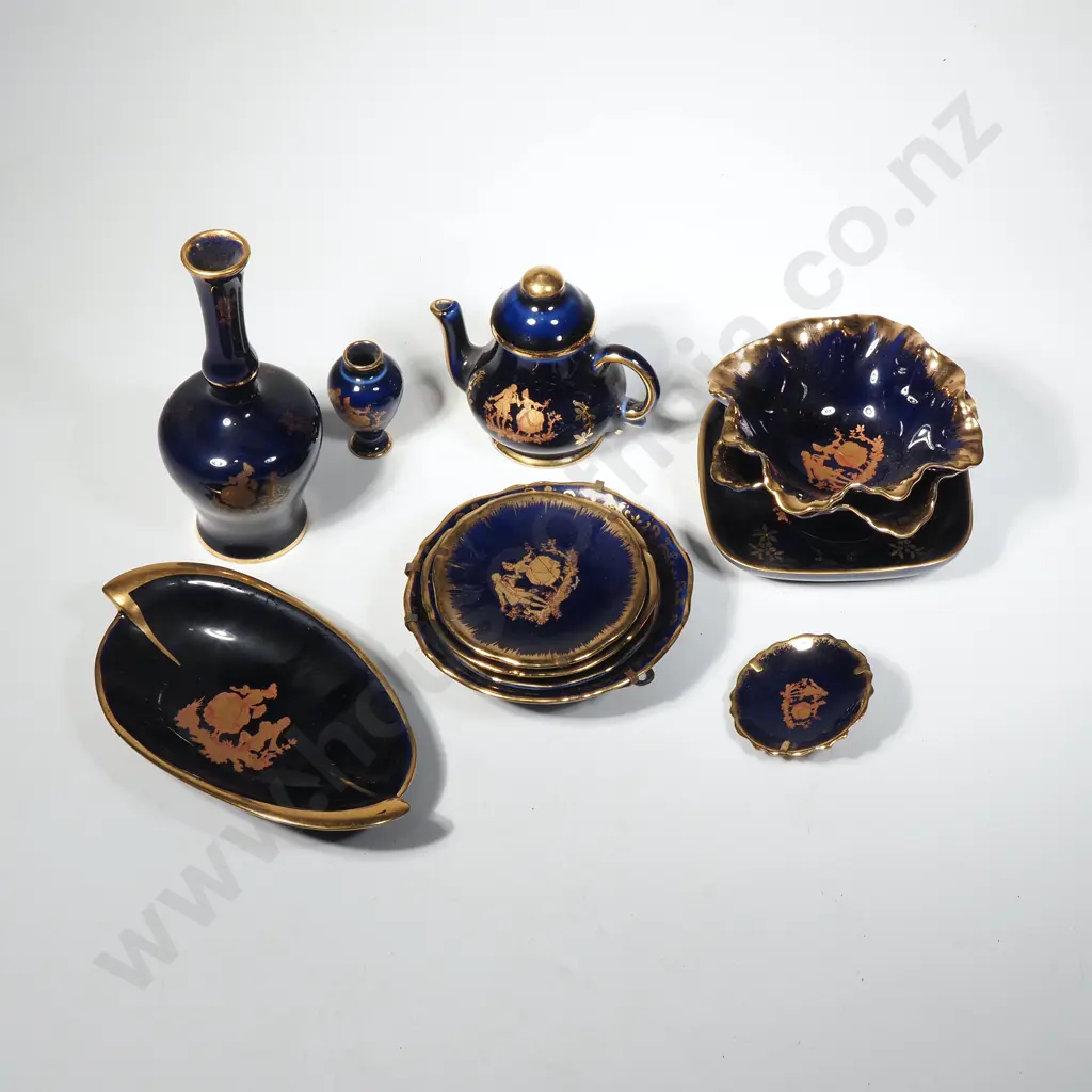 Assorted French Limoges Blue & Gold Gilt Porcelain Image 1++