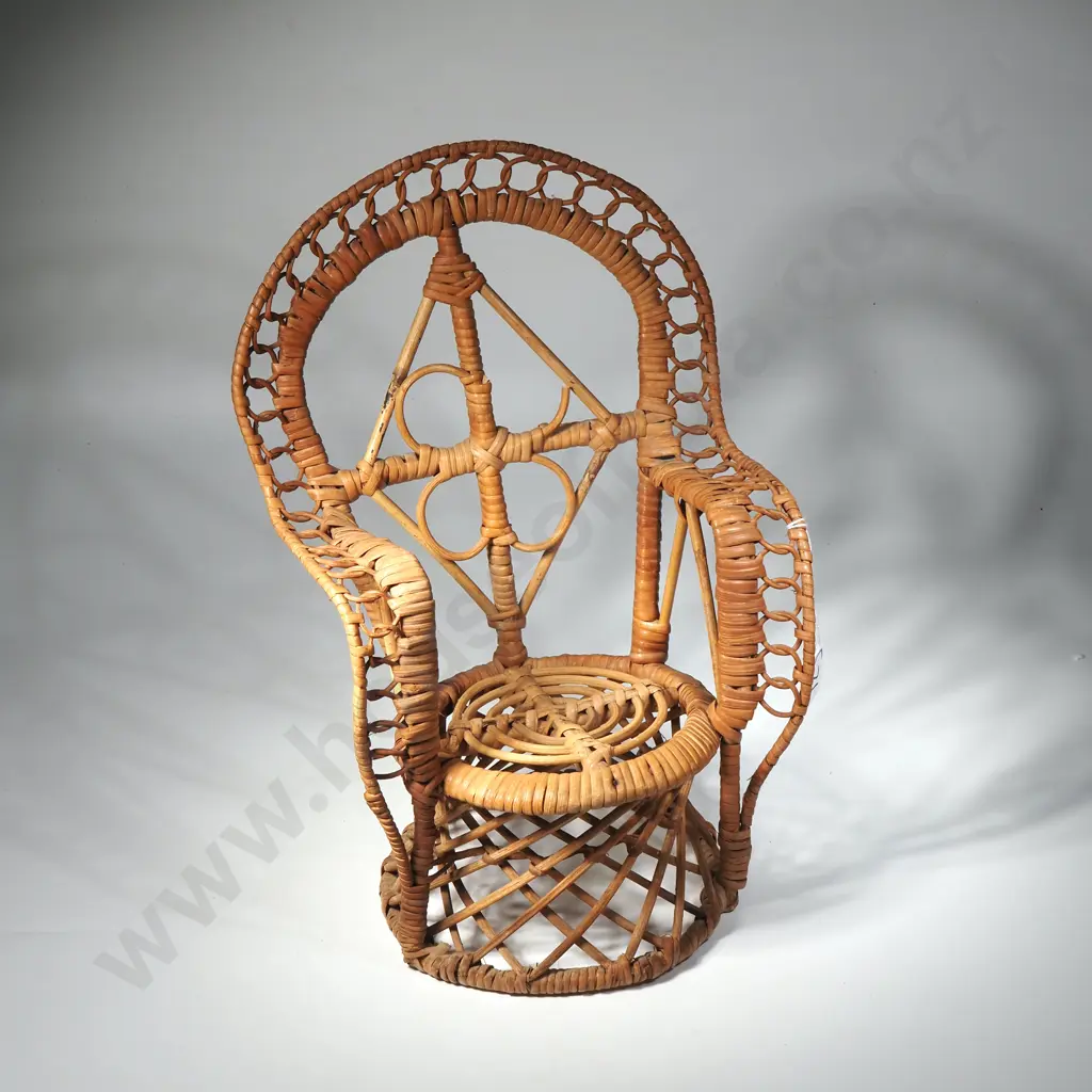 Vintage Cane Dolls Chair Image 1++