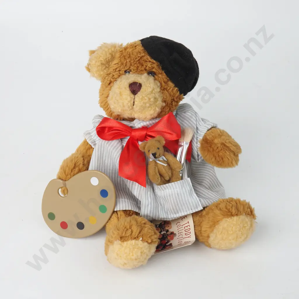Alphonse The Artist Teddy Bear and small bear Image 1++