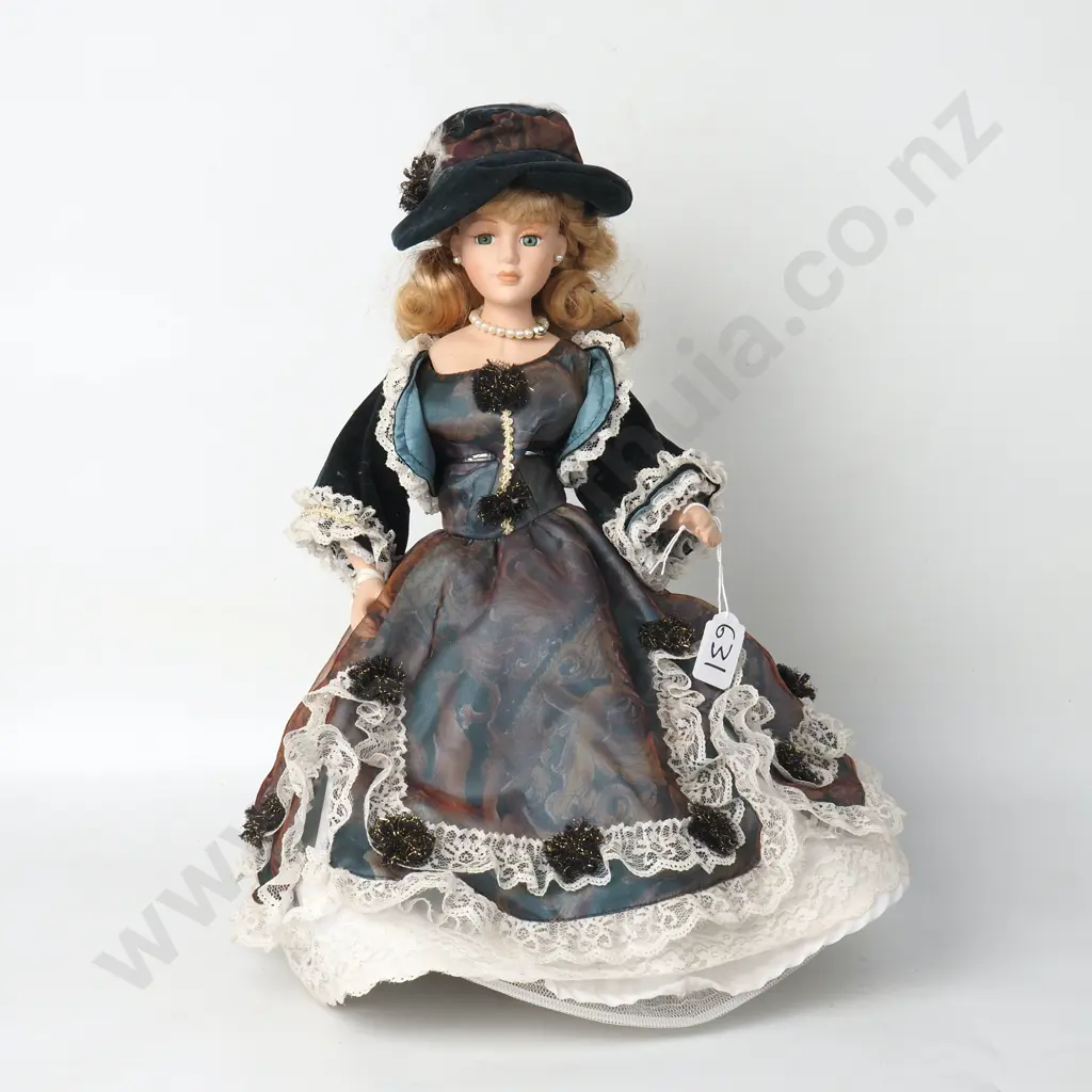Victorian Reproduction Dolls Rebecca- on Stand Image 1++