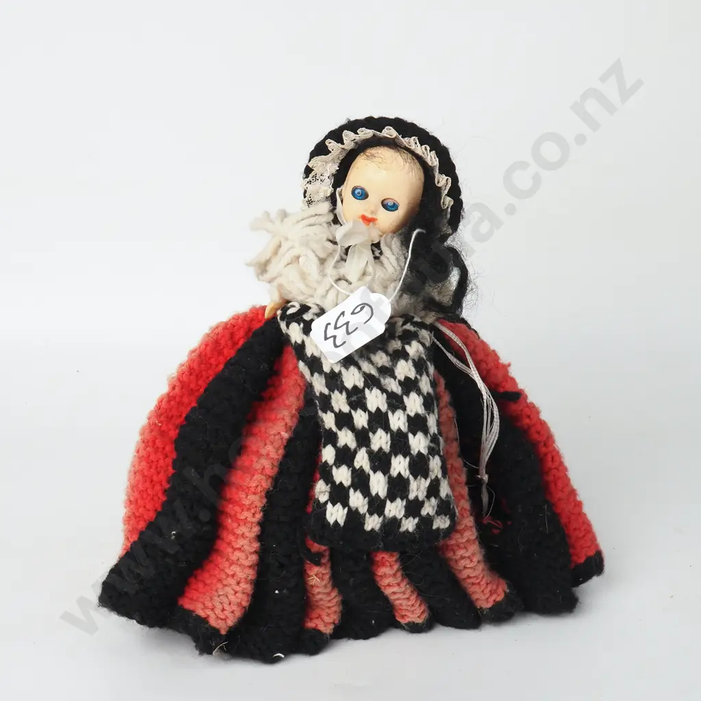 Vintage Tea-Cozy Doll with Hand-Knitted clothing Image 1++