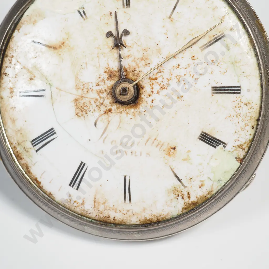 1752 Silver Verge Romilly Paris Pocket Watch A/F Image 1++