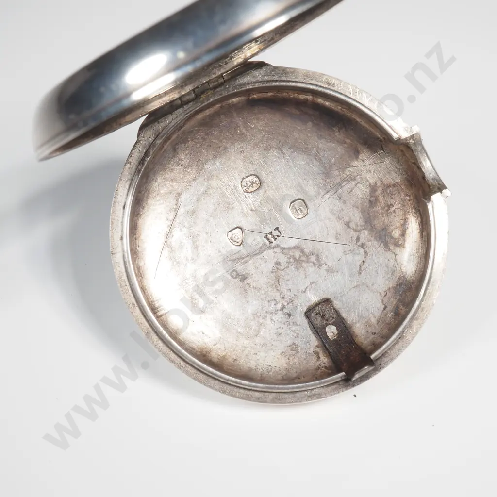 Impressive 1819 Verge Movement Sterling Silver Pair Case Pocket Watch Image 1++