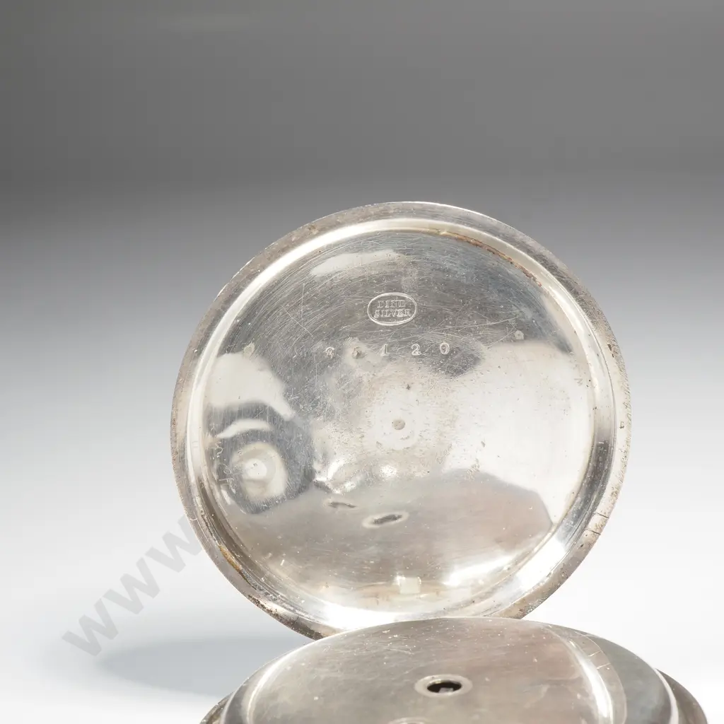Substantial Fine Silver Open Faced Baume Pocket Watch Image 1++