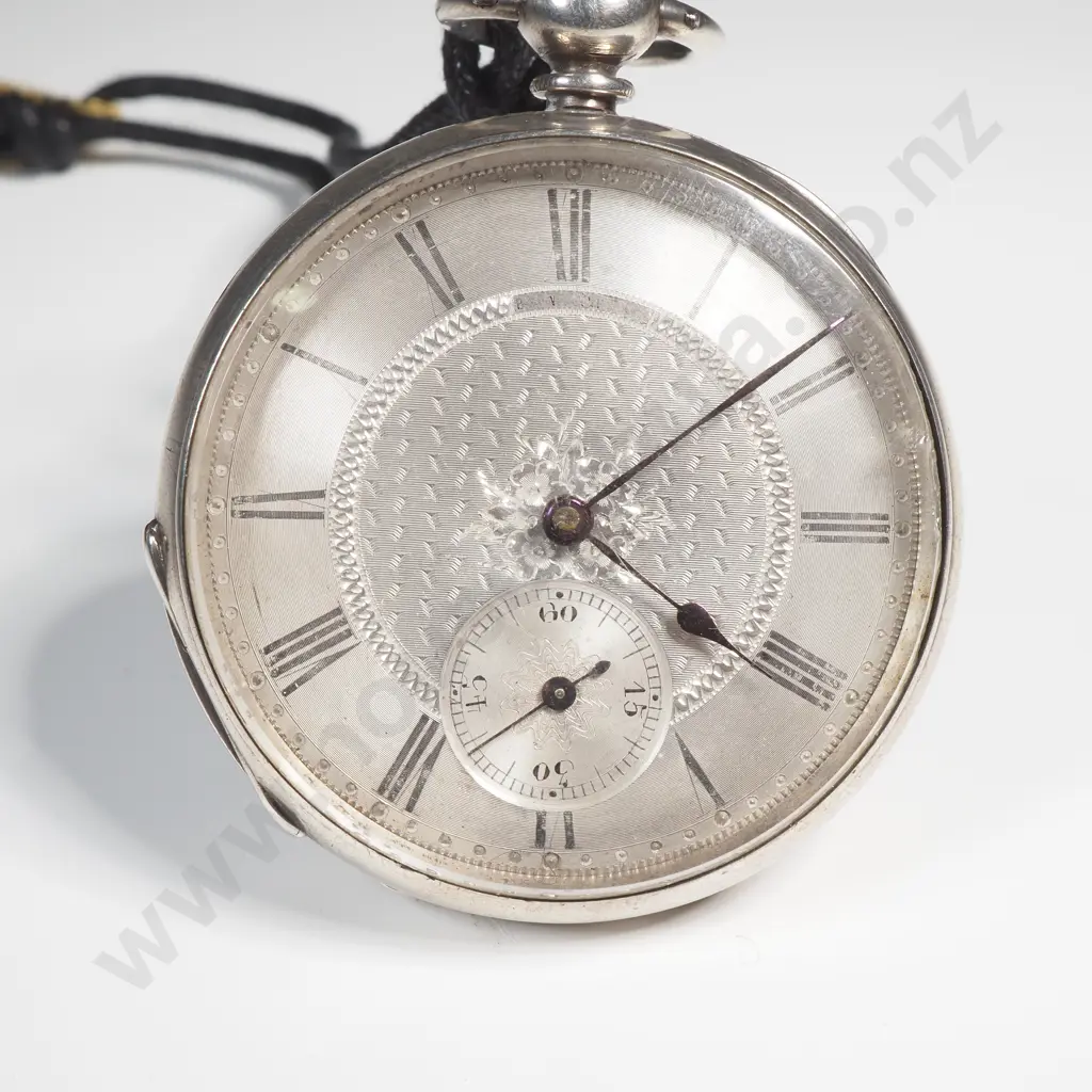 Substantial Fine Silver Open Faced Baume Pocket Watch Image 1++