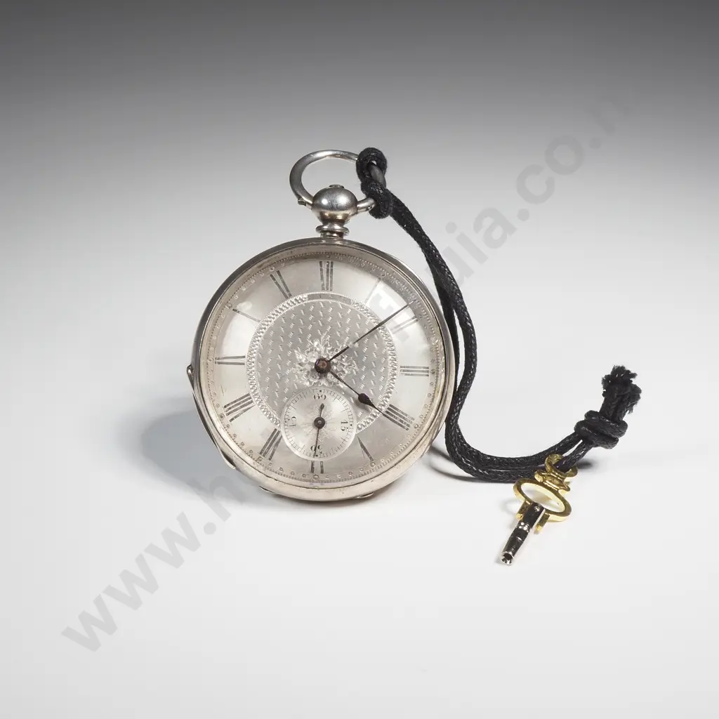 Substantial Fine Silver Open Faced Baume Pocket Watch Image 1++
