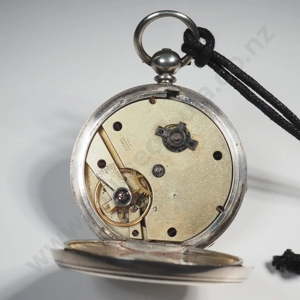 Substantial Fine Silver Open Faced Baume Pocket Watch Image 1++