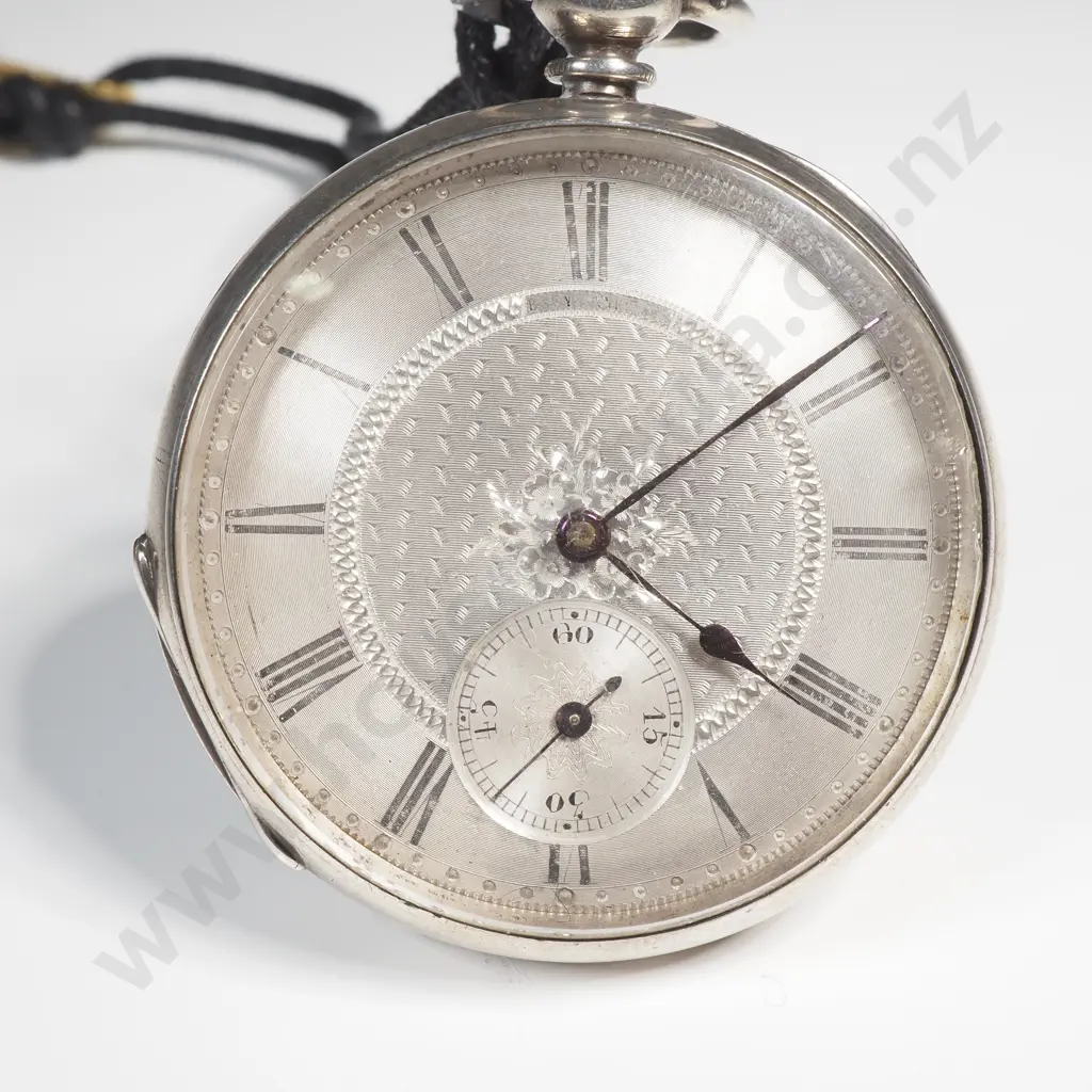 Substantial Fine Silver Open Faced Baume Pocket Watch Image 1++