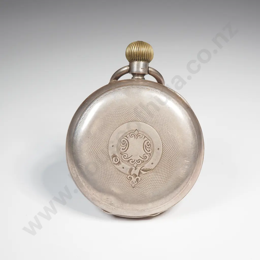 Sterling Silver Open Faced Pocket Watch A/F w British Hallmarks Image 1++
