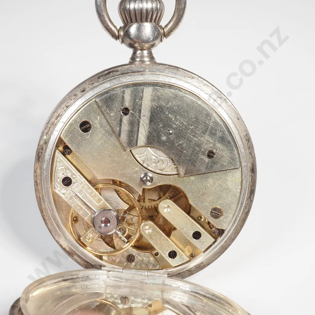 Sterling Silver Lehmans Patent Pocket Watch A/F Image 1++