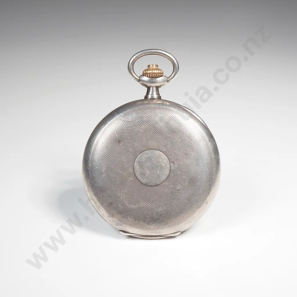 Antique Sterling Silver Omega Pocket Watch Chronograph A/F Image 1++
