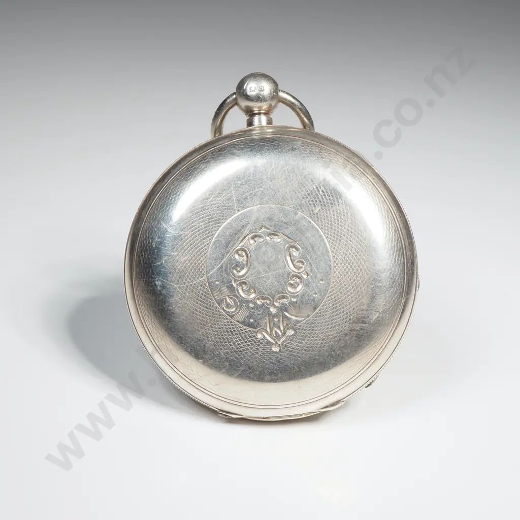 Sterling Silver Rotherhams Full Hunter Pocket Watch Image 1++