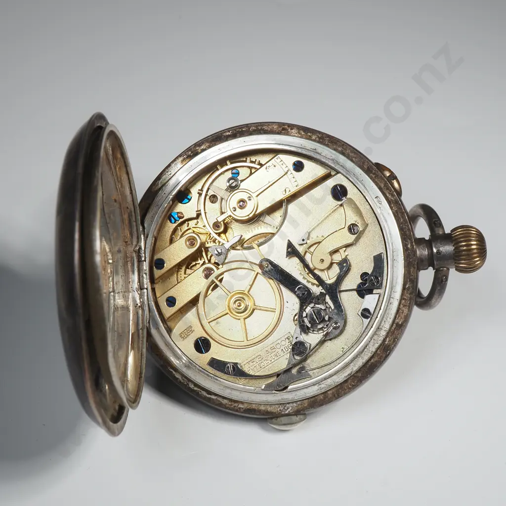 Sterling Silver Repeater Pocket Watch A/F Image 1++