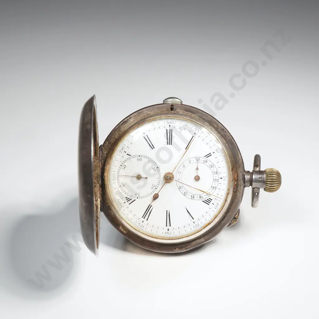 Sterling Silver Repeater Pocket Watch A/F Image 1++
