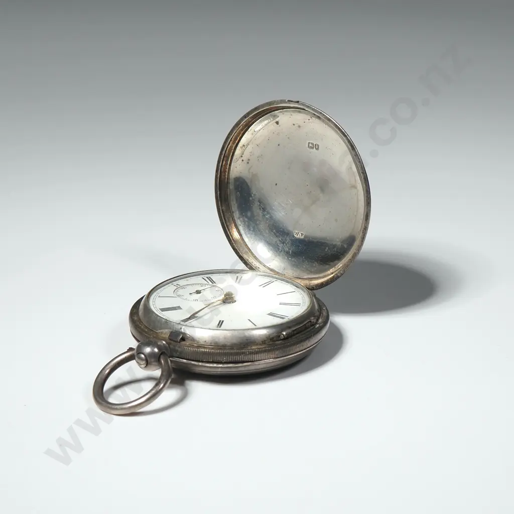 Sterling Silver Pocket Watch A/F w British Hallmarks Image 1++