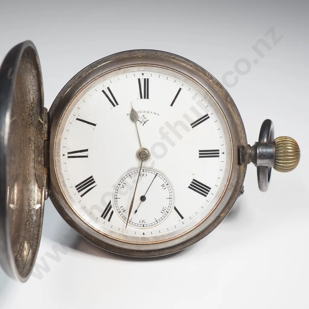 Sterling Silver Rotherhams Pocket Watch A/F Image 1++