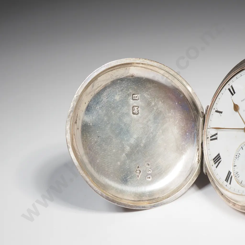 Sterling Silver Rotherhams Pocket Watch A/F w British Hallmarks Image 1++
