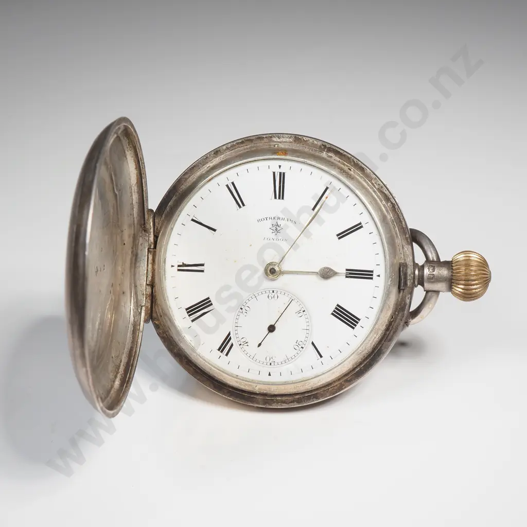 Sterling Silver Rotherhams Pocket Watch A/F Image 1++