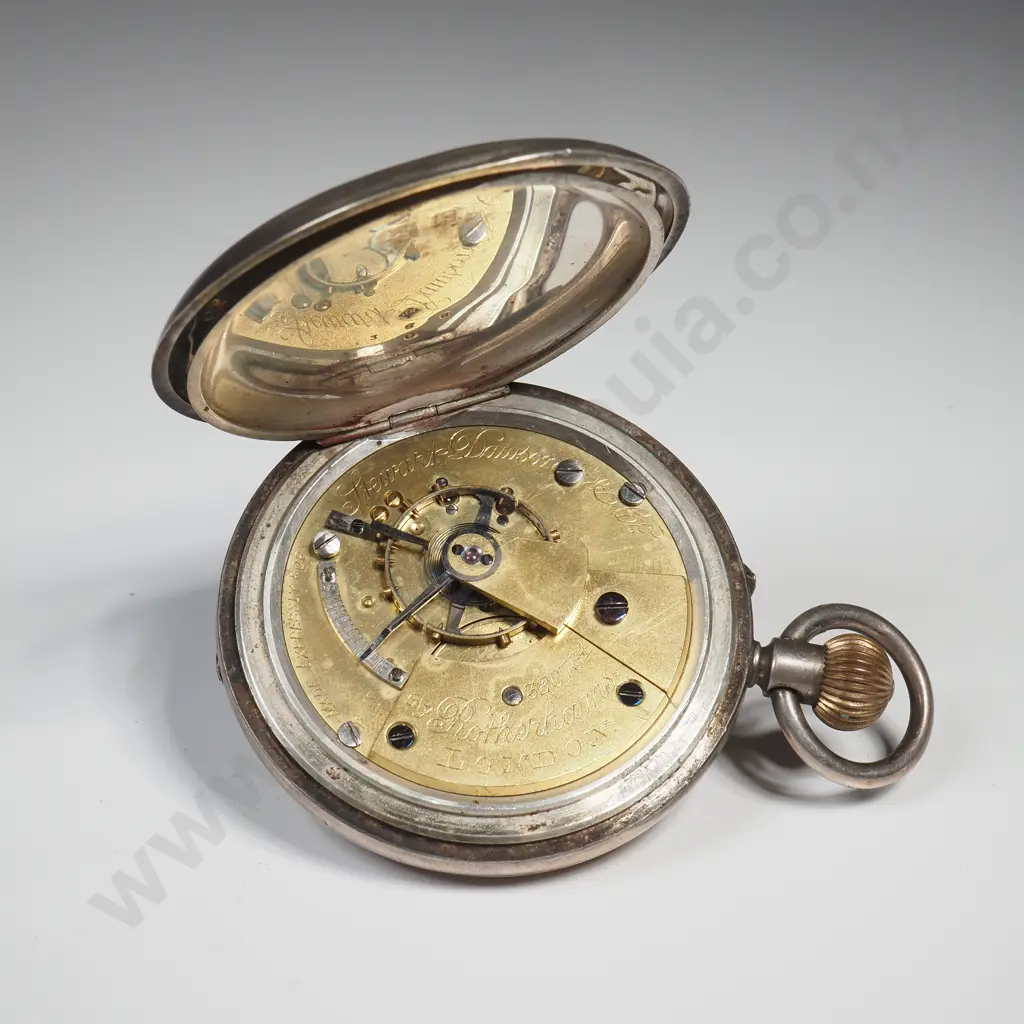 Sterling Silver Rotherhams Pocket Watch A/F Image 1++