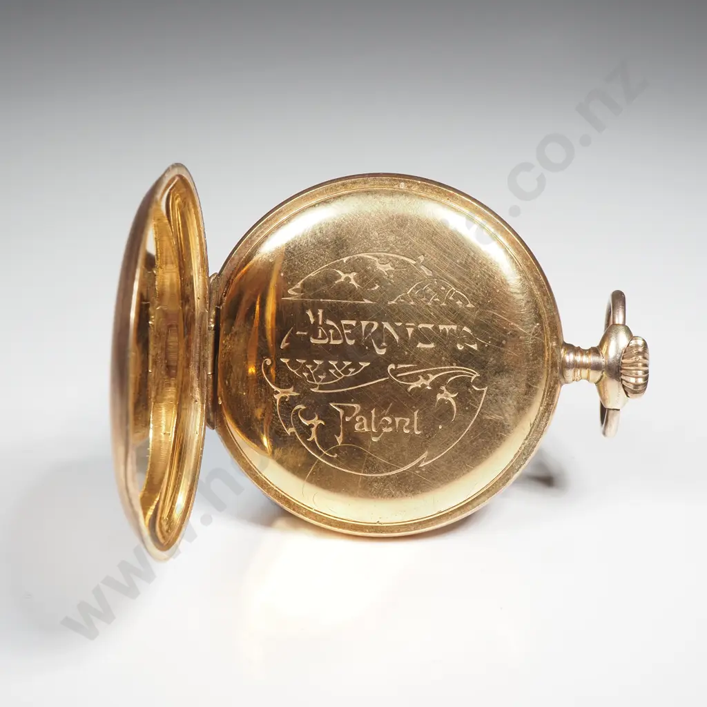 Piccardo & Cie Rare Jump Hour Retrograde Pocket Fob Watch Image 1++